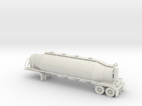 HO 1/87 Dry Bulk Trailer 03 with cyclone in White Natural Versatile Plastic