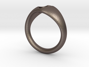 Ring-1 in Polished Bronzed Silver Steel