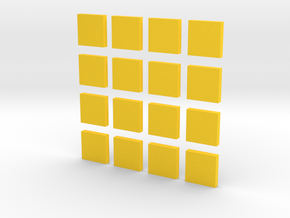 DIY 2048 Coaster Set (Yellow Pieces) in Yellow Processed Versatile Plastic
