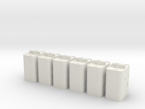Gas Can 6 Pack in White Natural Versatile Plastic