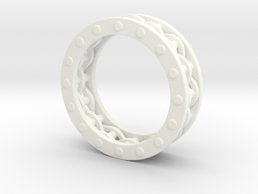 Mechanical Ring in White Processed Versatile Plastic