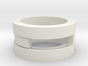 Slider-ring (medium) in White Natural Versatile Plastic