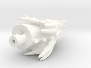 Dragon Bullet Pendant in White Processed Versatile Plastic