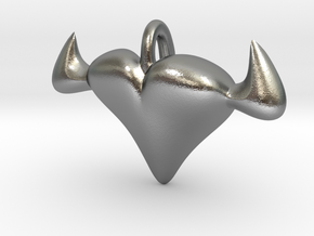 Heart breaker's Pendant in Natural Silver