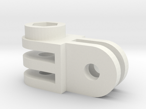 GoPro mounting part 90 degrees angle in White Natural Versatile Plastic