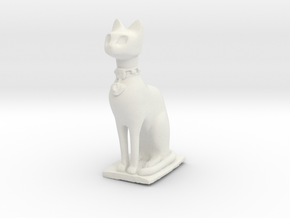 Cat statue in White Natural Versatile Plastic