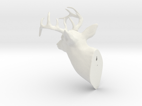 Trophy Head in White Natural Versatile Plastic