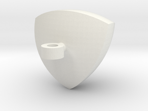 Reuleaux Tetrahedron Pendent in White Natural Versatile Plastic