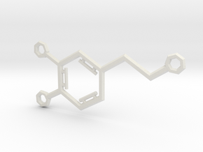 Small Dopamine Molecule in White Natural Versatile Plastic