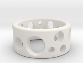 Hole Ring in White Natural Versatile Plastic