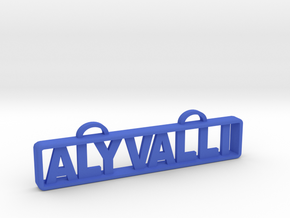 Aly Valli Name Tag in Blue Processed Versatile Plastic