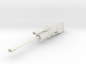 Futuristic Sniper Rifle in White Natural Versatile Plastic