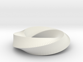 Mini Möbius Strip (4,3) in White Natural Versatile Plastic