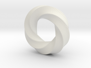Mini (5,6) Mobius Loop in White Natural Versatile Plastic