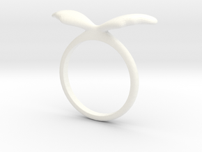 Ring Wing Size US 6 (16.5mm) in White Processed Versatile Plastic