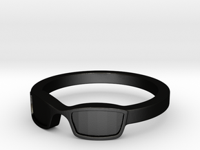 Glasses Ring Size 8.5 in Matte Black Steel
