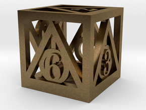 Deathly Hallows d6 in Natural Bronze