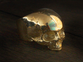 Yorick Memento Mori Skull Ring size 6 in 18K Gold Plated