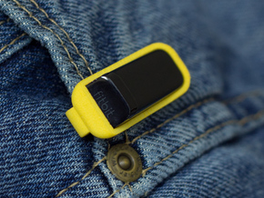 Pocket Clip for Fitbit Flex in Yellow Processed Versatile Plastic