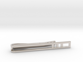 Minimalist Tie Bar - Triple Bar in Platinum
