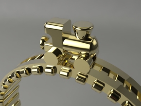 Train Nr1 Ring in Polished Brass: 7 / 54