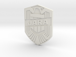 Jara Badge Custom in White Natural Versatile Plastic