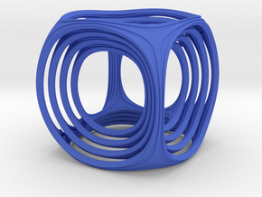 Gyro the Cube (Multiple sizes, from $11.50) in Blue Processed Versatile Plastic: Medium