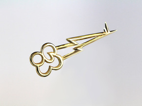 Rainbow Dash's Key of Loyalty (≈75mm/3" long) in Polished Brass