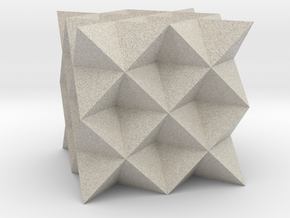 64 Tetrahedron Grid in Natural Sandstone