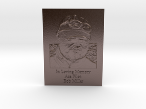 Bob Miller Memorial Engraved in Polished Bronze Steel