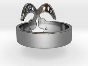 AKOFENA Ring Size 7.75 in Fine Detail Polished Silver