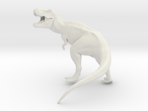 Dinosaur T Rex Roaring 10 cm long  in White Natural Versatile Plastic