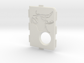 MarkV Cover  - Bull in White Natural Versatile Plastic