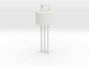 Transistor Pendant in White Natural Versatile Plastic