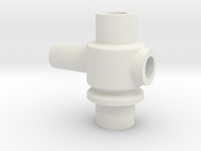 3/4" Scale Nathan Whistle Valve Body in White Natural Versatile Plastic