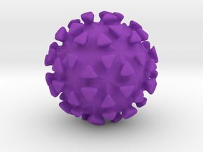 Virus Ball in Purple Processed Versatile Plastic
