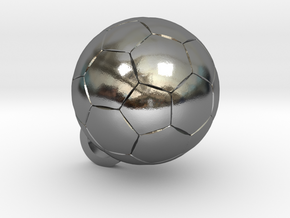 SOCCER BALL FOOTBALL (Pendant or Earring) in Polished Silver