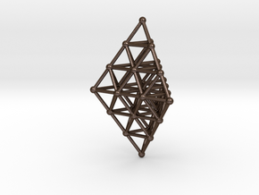 Pyramid Pendant in Polished Bronze Steel