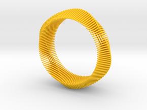 Lama Bracelet - Medium Size in Yellow Processed Versatile Plastic