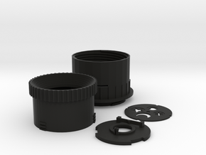 Diy M43 Lens V20 For Shapeways in Black Natural Versatile Plastic