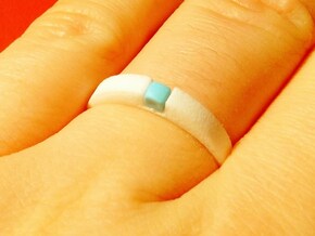 1-bit ring (US7/⌀17.3mm) in White Processed Versatile Plastic