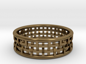 Basket Weave Ring in Polished Bronze: 8.5 / 58