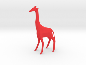 Low PolyGiraffe [11cm Tall] in Red Processed Versatile Plastic