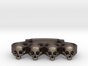 Knuckles skull edition in Polished Bronzed Silver Steel