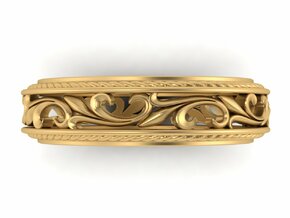 Antique scroll band size 8 in Polished Brass