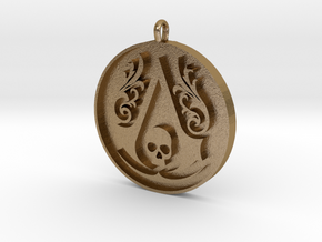 Assassin's Creed - Black Flag Medal Pendant in Polished Gold Steel
