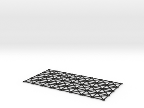 Simulation Mesh - Two Diagonals / Centroid Joint in Black Natural Versatile Plastic