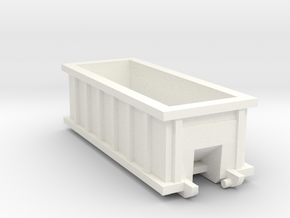N Scale 20 FT X 8FT  Roll-off Dumpster  in White Processed Versatile Plastic