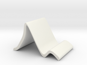 Tabletop Stand for Smart Phone or Tablet in White Natural Versatile Plastic