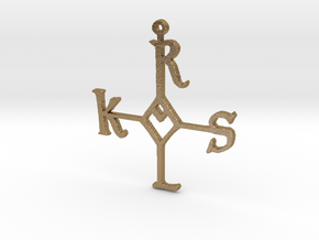 Karolus ornament 3" (for steel print) in Polished Gold Steel